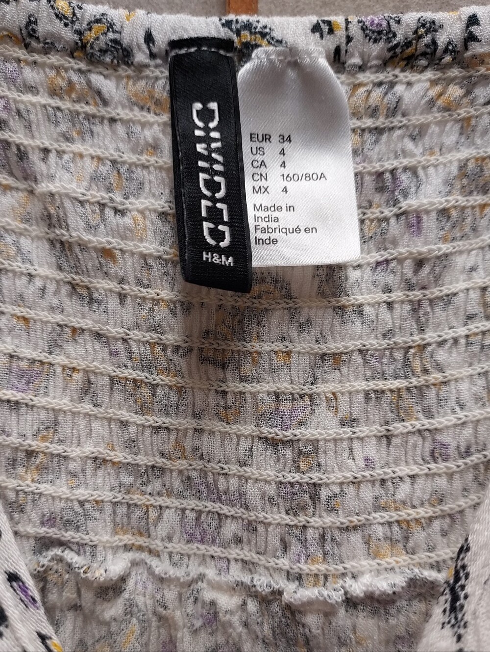 🔮 H&M Divided Paisley Boho Handkerchief Flowy Dress Womens XS Juniors S - Picture 5 of 5